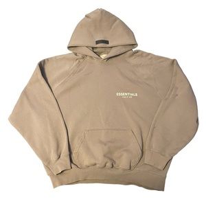 Fear Of God Essentials Hooded Sweatshirt Tan Pre-Owned